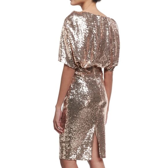 Talbot Runhof "Lobata" Sequined Cocktail Dress - Picture 3 of 6